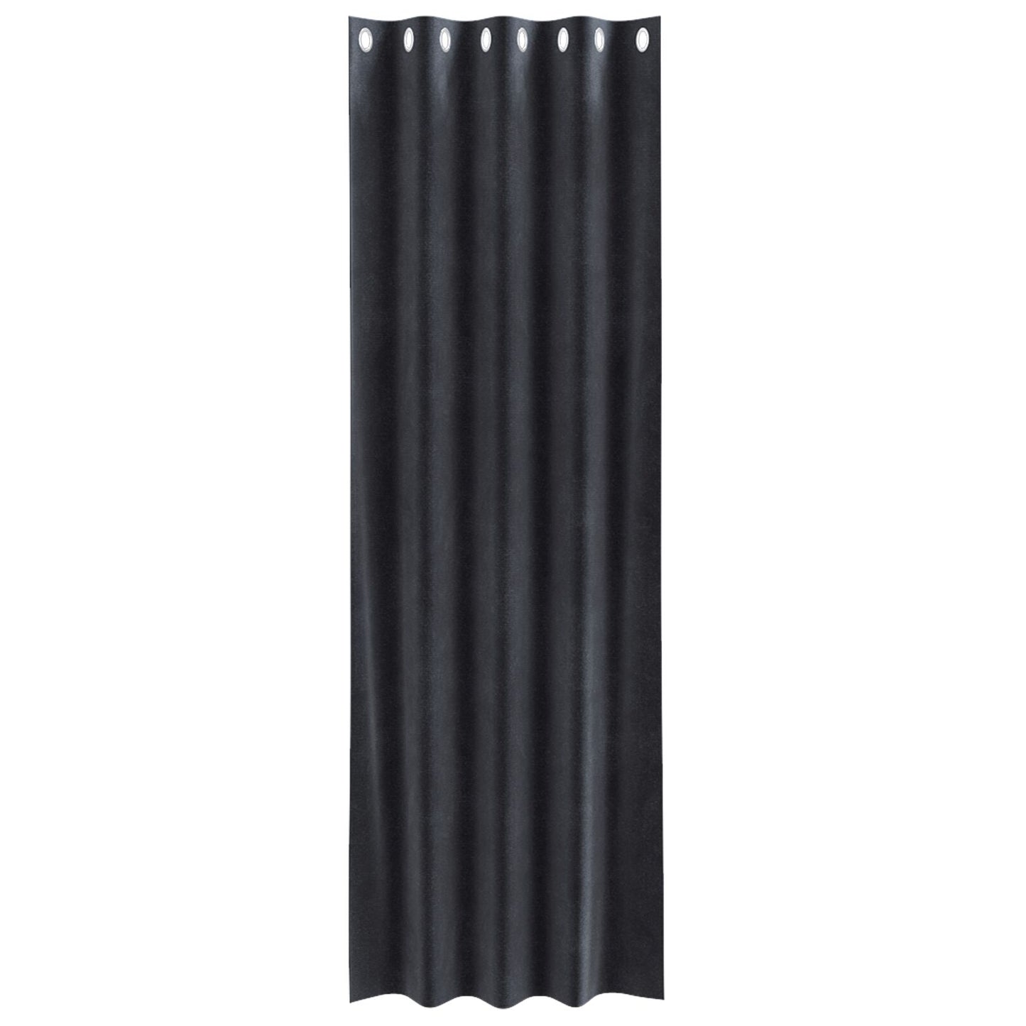 Zwarte Gordijnen 2 Stuks Fluweel Donkergrijs 140 x 245 cm Met oogjes