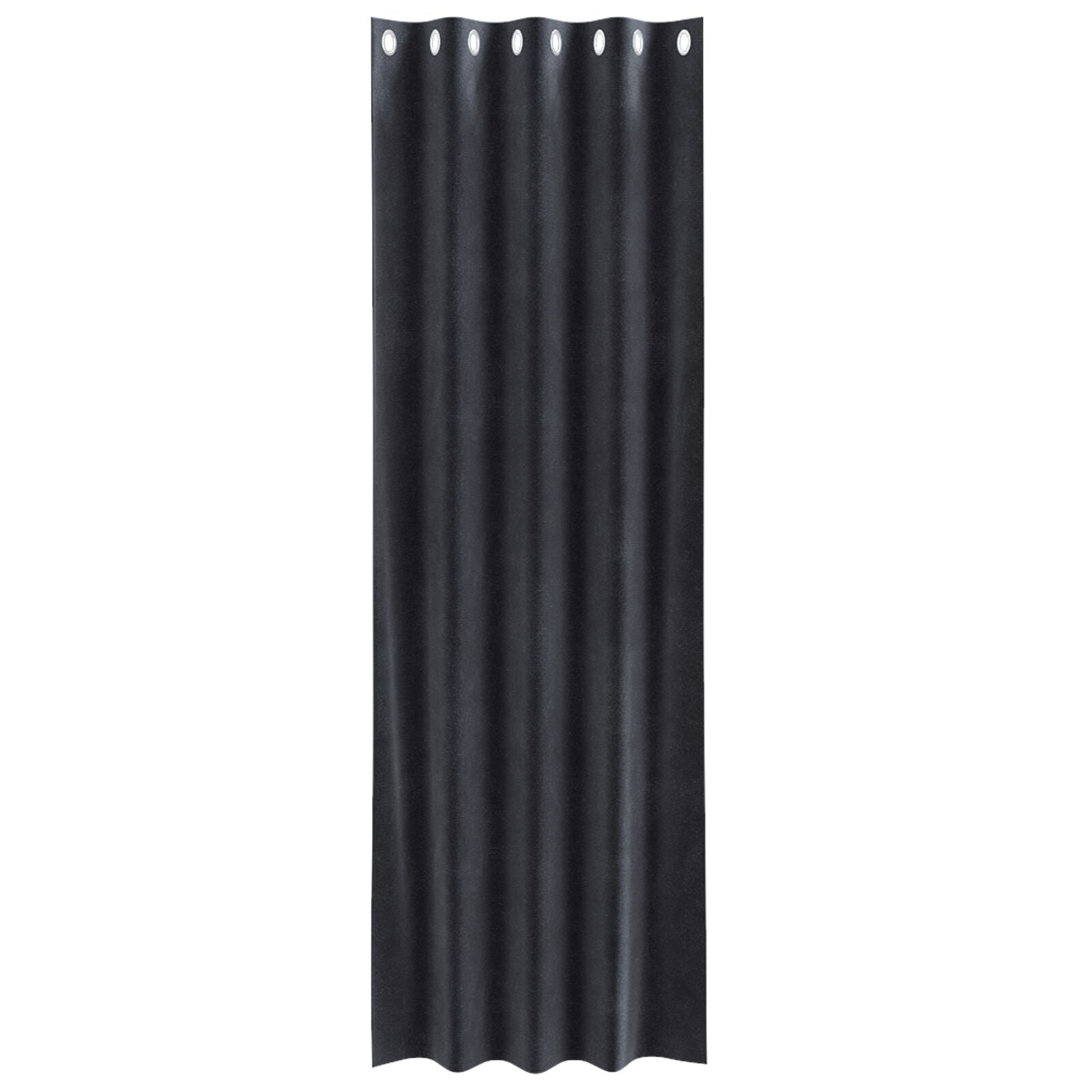 Zwarte Gordijnen 2 Stuks Fluweel Donkergrijs 140 x 245 cm Met oogjes