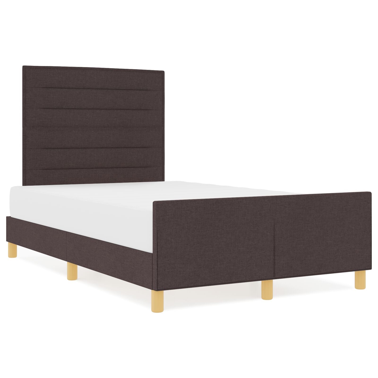 Bedframe Donkerbruin 120X200 Cm Stof Crème