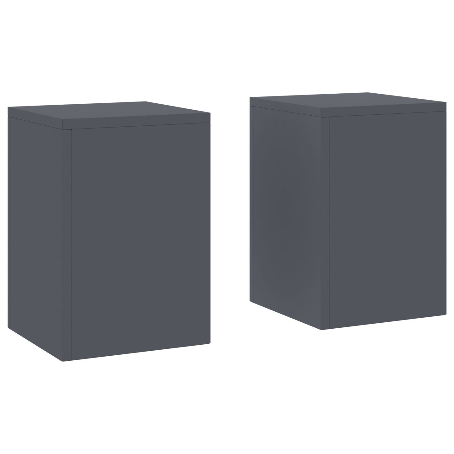 Buiten Plantenstandaards Pilar 2 Stuks 24X24X35 Cm Staal Anthraciet 2x (35 cm)