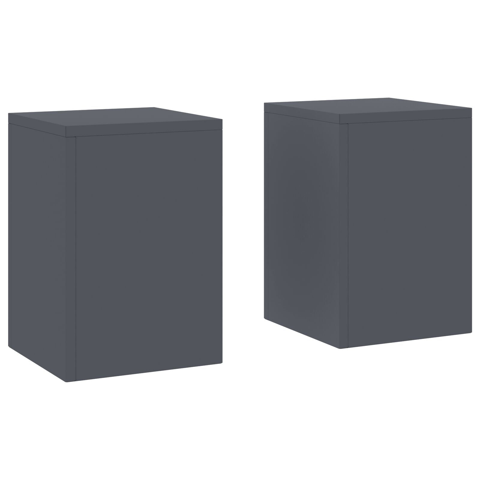 Buiten Plantenstandaards Pilar 2 Stuks 24X24X35 Cm Staal Anthraciet 2x (35 cm)