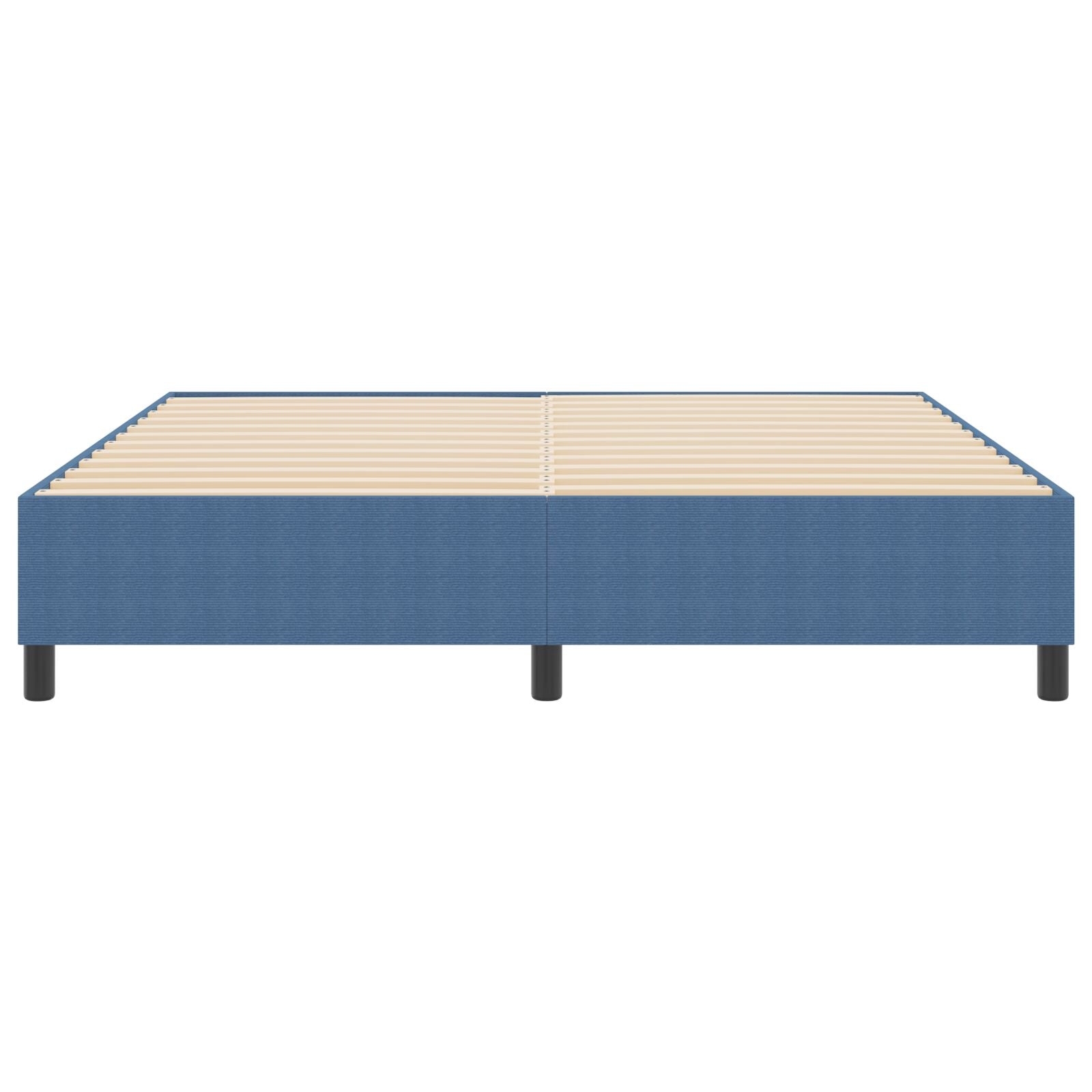 Boxspring Bed Super King Corduroy Stof Blauw 180 x 200 cm