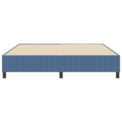 Boxspring Bed Super King Corduroy Stof Blauw 180 x 200 cm