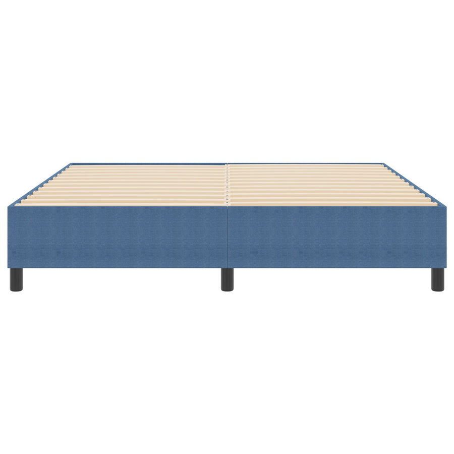 Boxspring Bed Super King Corduroy Stof Blauw 180 x 200 cm