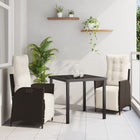 Tuinset poly rattan bruin 2 stoelen 1 tafel