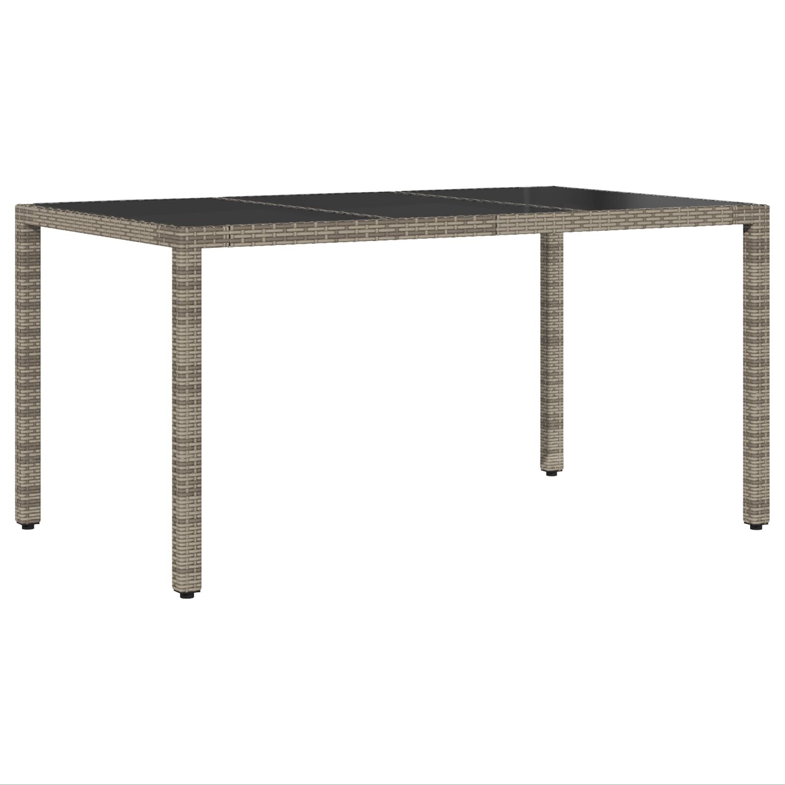 5-Delige Tuin Eetset Met Kussens Grijs Poly Rattan