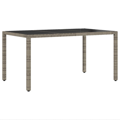 5-Delige Tuin Eetset Met Kussens Grijs Poly Rattan