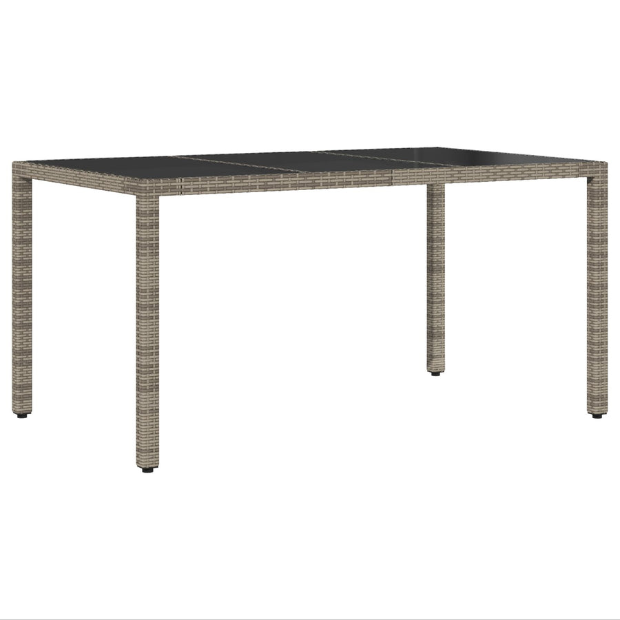 5-Delige Tuin Eetset Met Kussens Grijs Poly Rattan