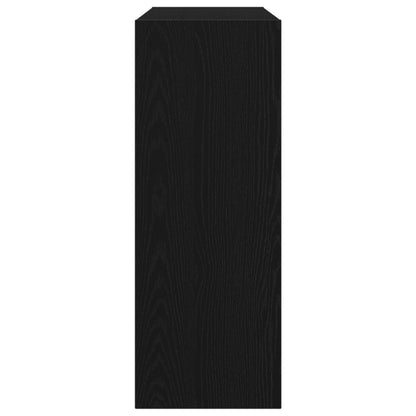Consoletafel Zwart Eiken 105X30X80 Cm Geengineerd Hout