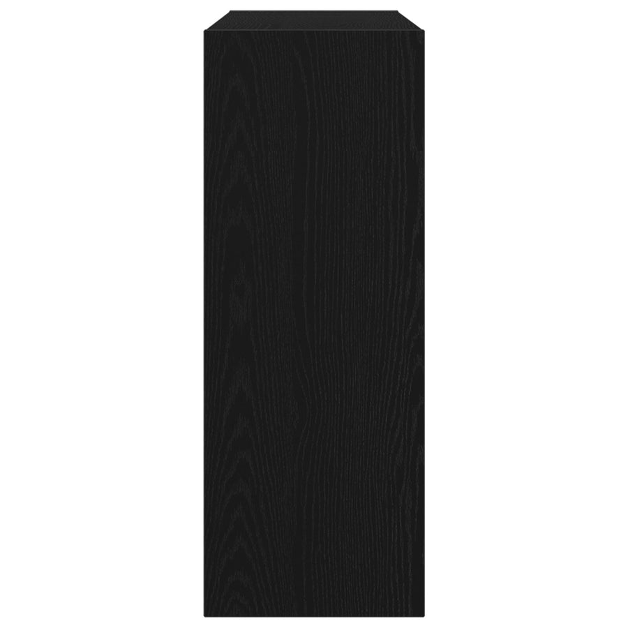 Consoletafel Zwart Eiken 105X30X80 Cm Geengineerd Hout