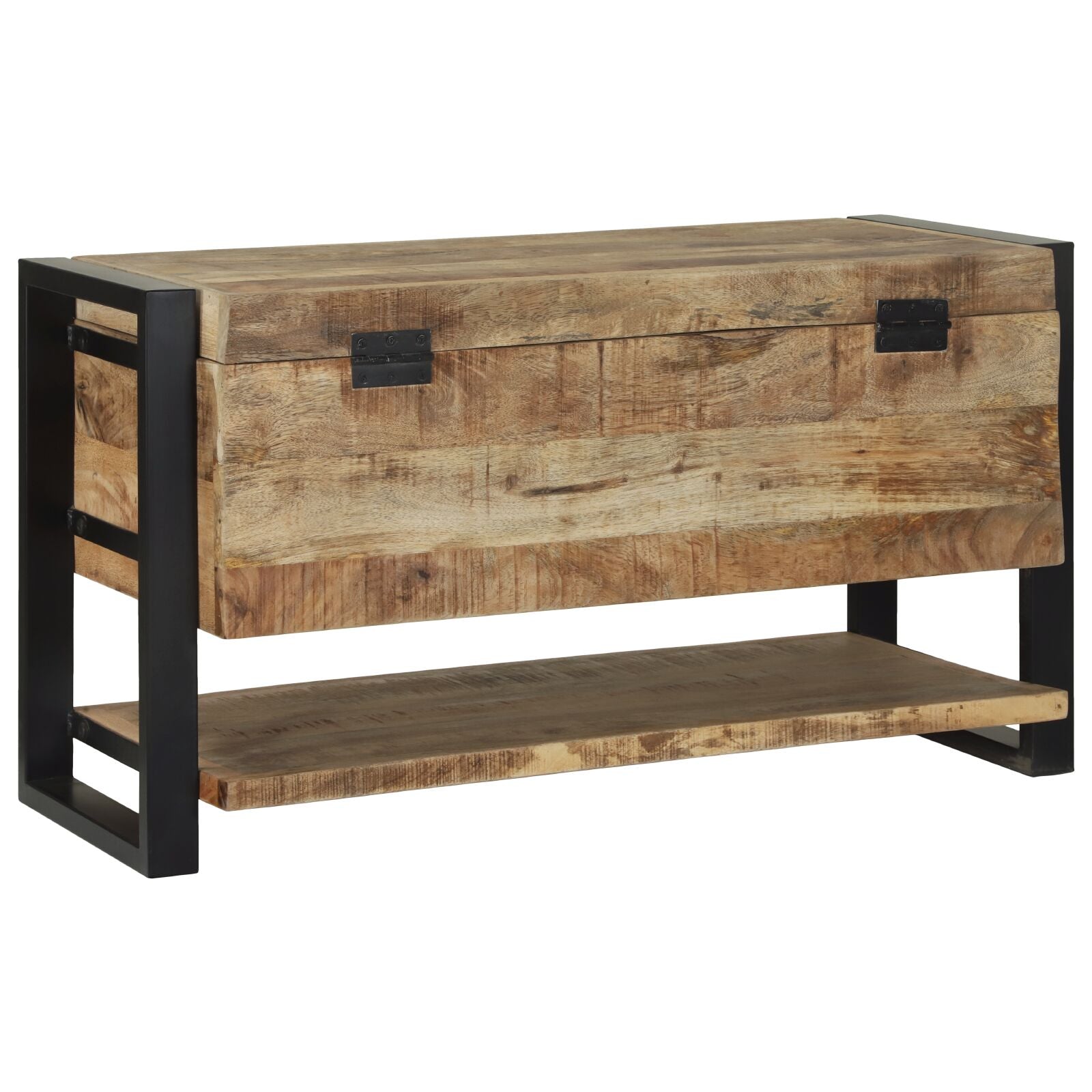 Opslagkisten Ruw Mango 80 X 35 X 45 Cm Massief ruw mangohout