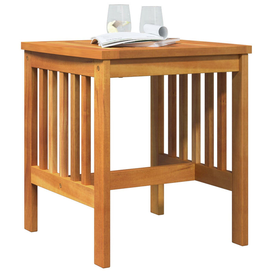 Tuin Bijzettafel Bruin 45X45X50 Cm Massief Acaciahout