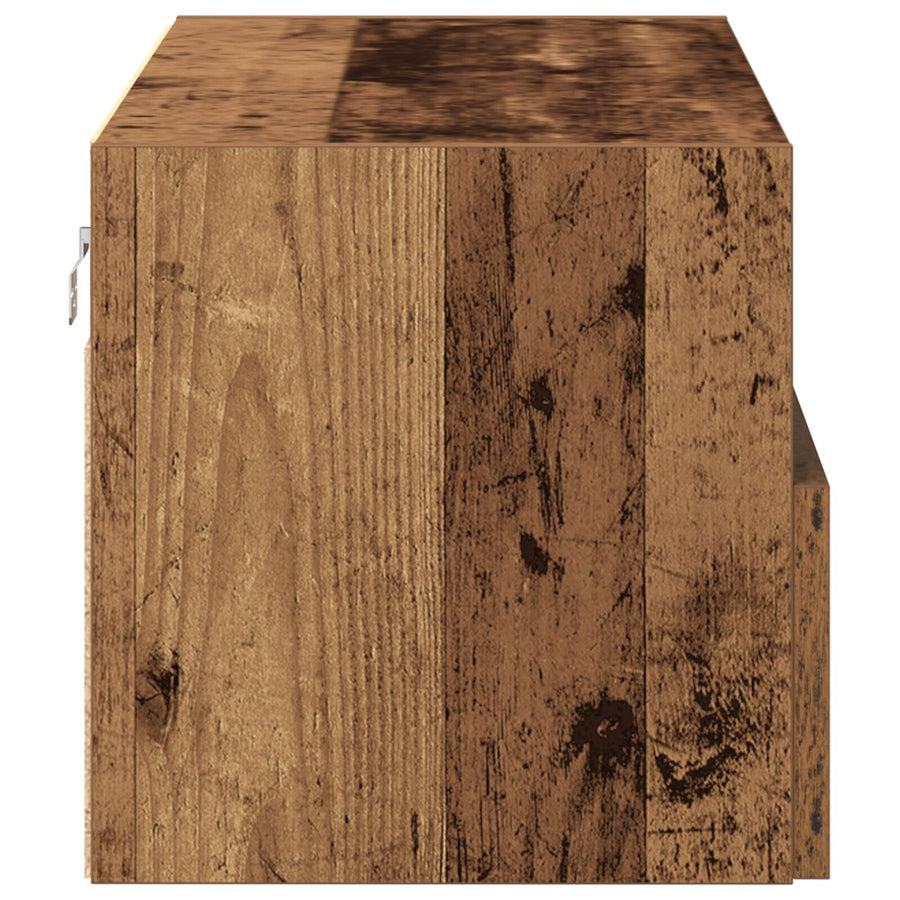Tv Wandkasten 2 Stuks Gelaagd Hout Oud hout