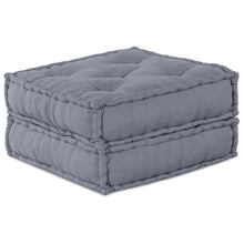 2-Zits Modulaire Poef Sofa Converteerbaar Grijze Stof Grijs 70 x 70 x 36 cm 2x lounge