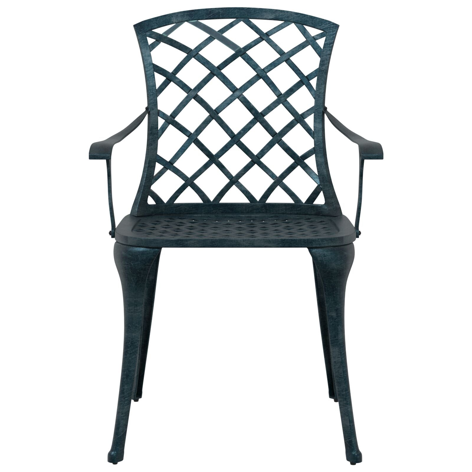 Tuinstoelen Stapelbaar 4 Stuks Groene Gietaluminium