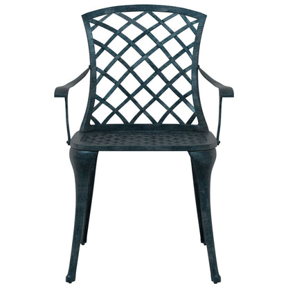 Tuinstoelen Stapelbaar 4 Stuks Groene Gietaluminium