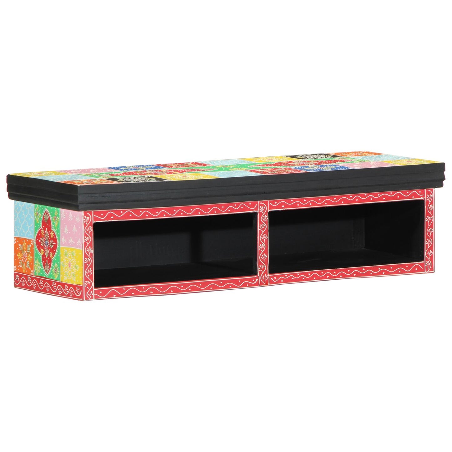 Tv-Meubel Muurgemonteerd Meerkleurig Geengineerd Hout 80 x 30 x 22 cm
