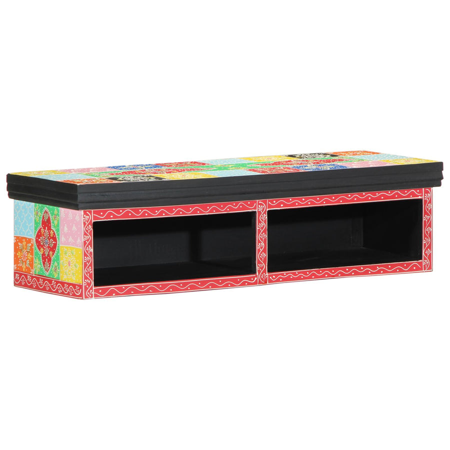 Tv-Meubel Muurgemonteerd Meerkleurig Geengineerd Hout 80 x 30 x 22 cm