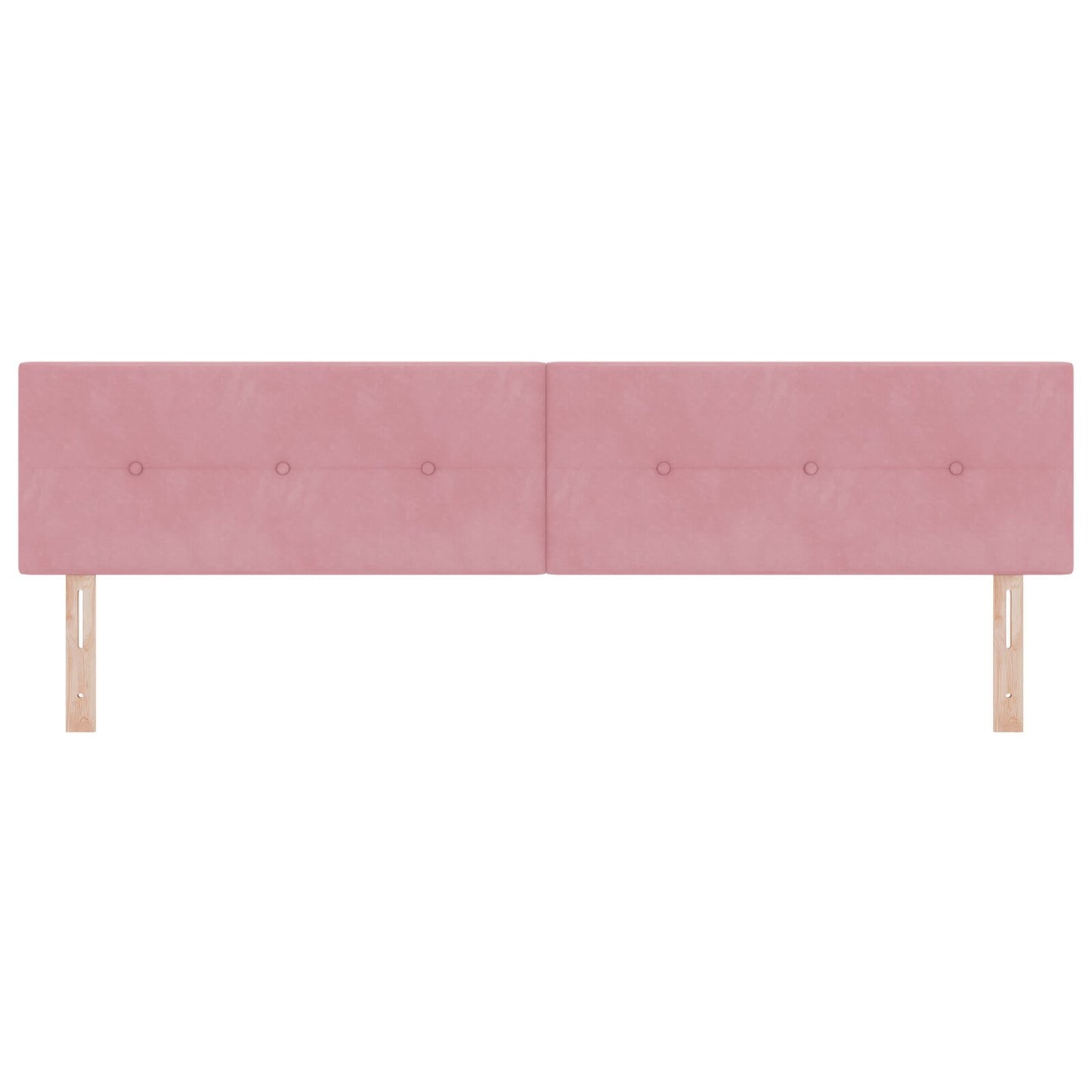 Hoofdbord Knopen Gevuld Velvet Roze 200 cm Laag hoofdbord