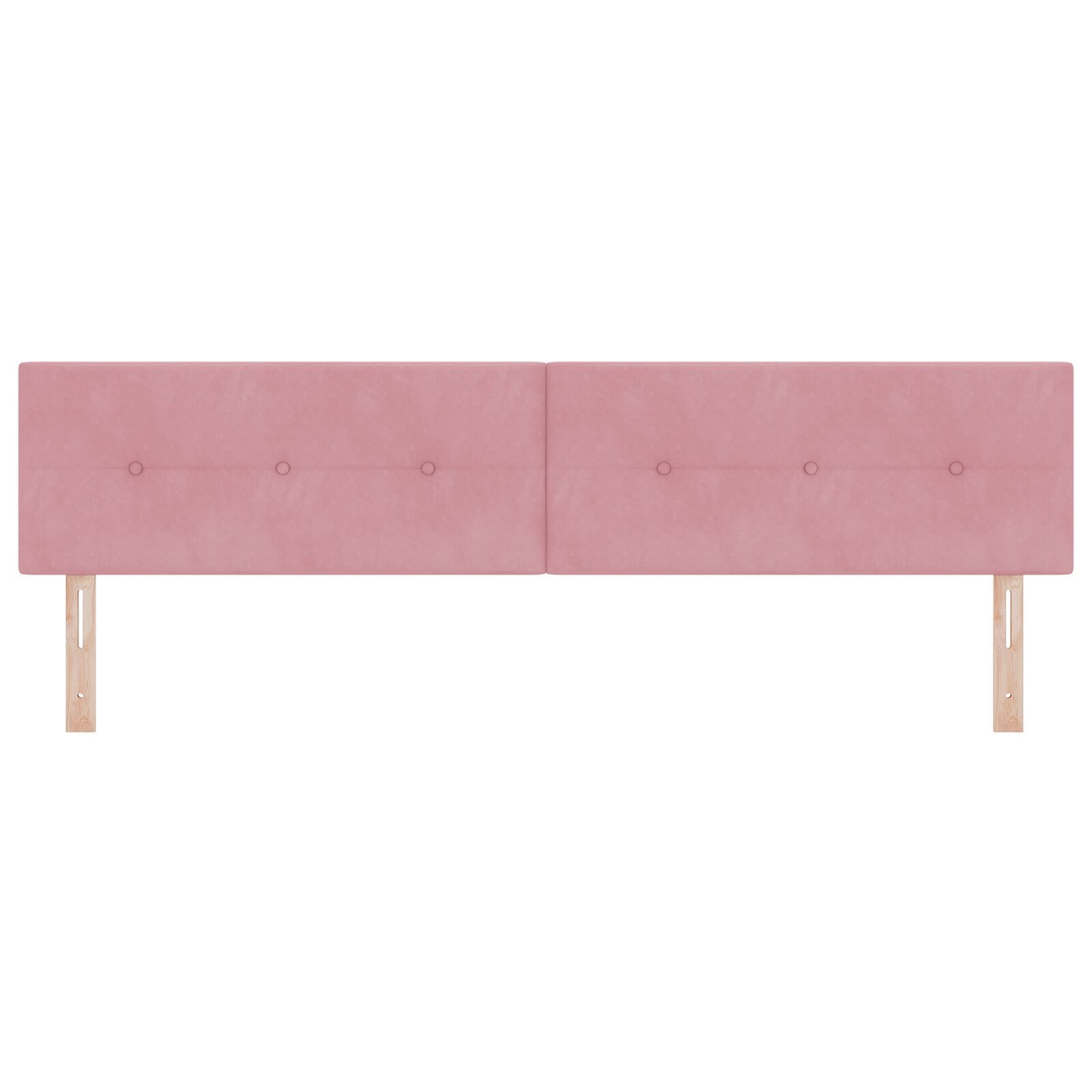 Hoofdbord Knopen Gevuld Velvet Roze 200 cm Laag hoofdbord