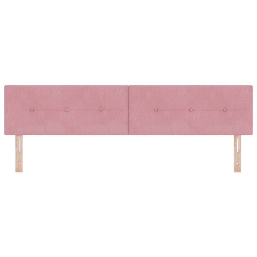 Hoofdbord Knopen Gevuld Velvet Roze 200 cm Laag hoofdbord