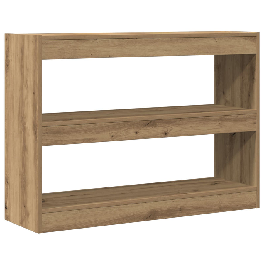 Boekenplank/Room Divider - Artisan Eiken - 100X30X72 Cm - Gemaakt Van Behandeld Hout
