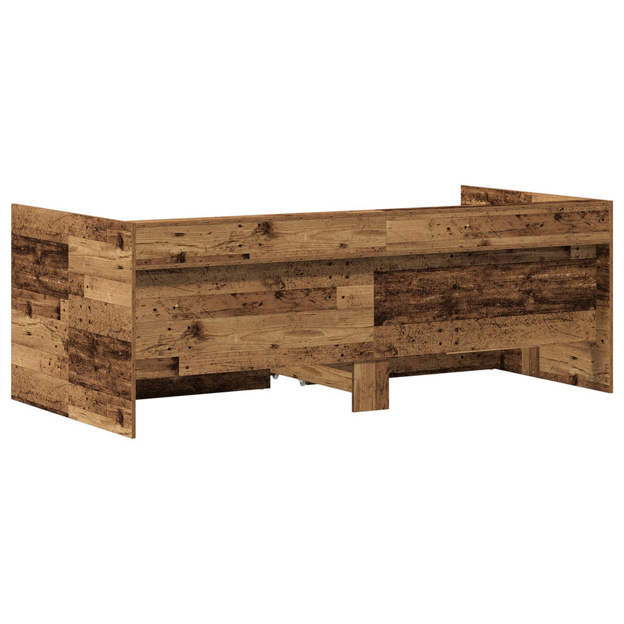 Dagbed Met Lade Bewerkt Hout Duurzaam Oude hout