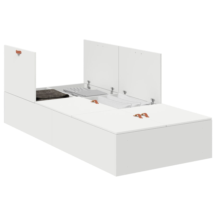 Opbergbedframe Wit 90 x 190 cm