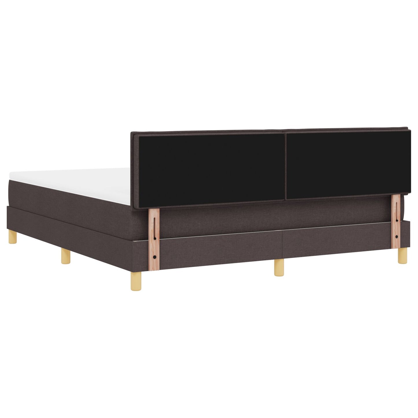 Boxspringbed Met Matras Stof Donkerbruin 180 x 200 cm Knoopgetuft