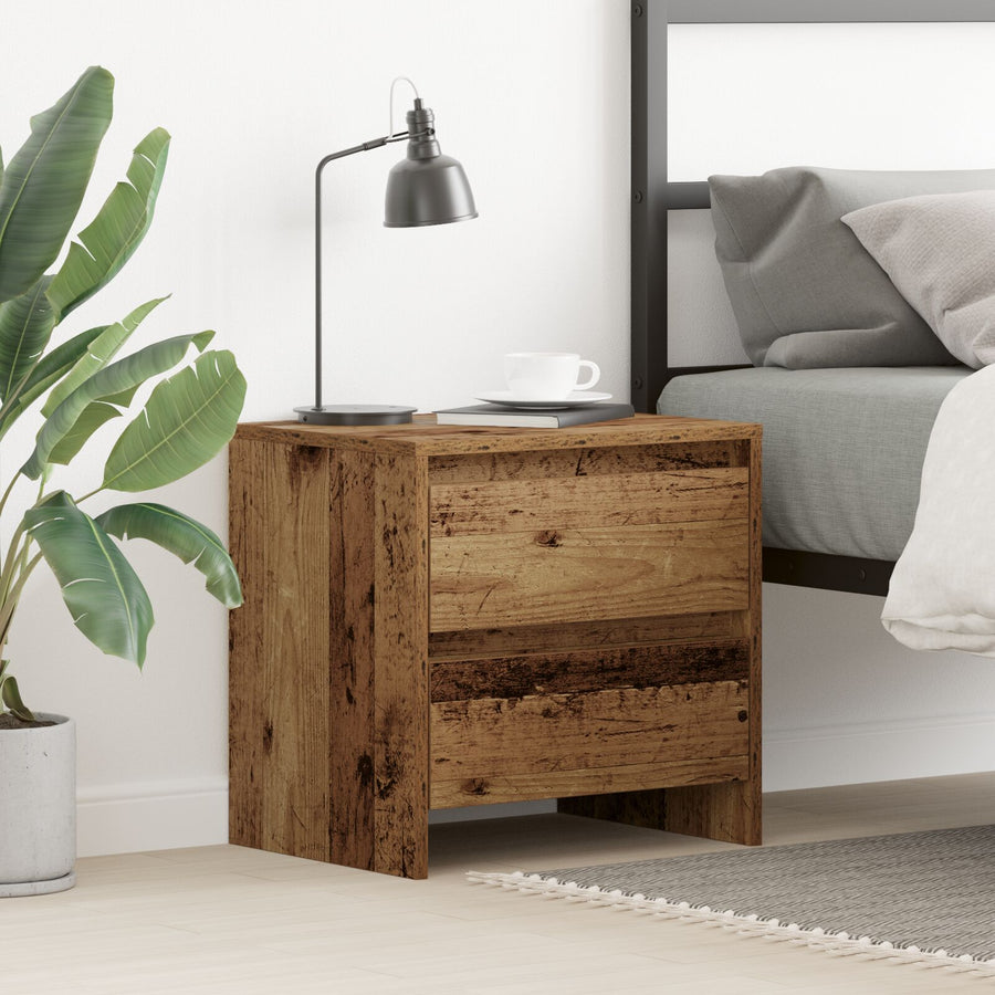 Nachtkastje 45X34X44.5 Cm Bewerkt Hout 1 Oud hout