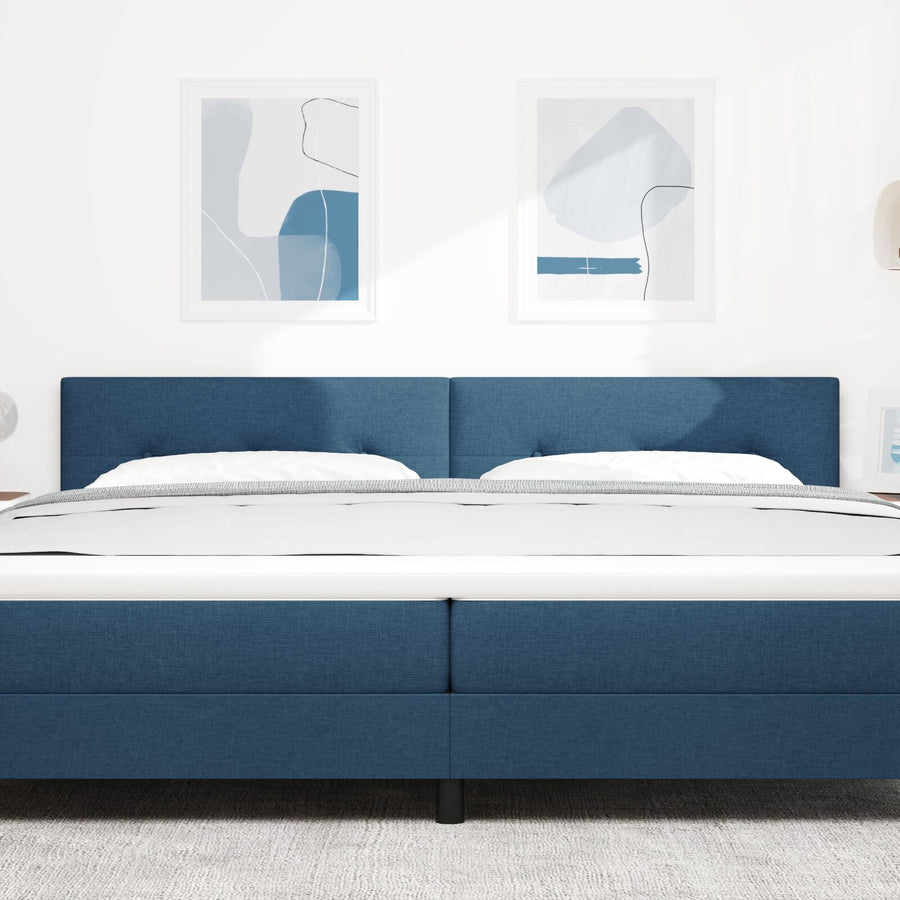 Hoofdbord Met Knopen Tufted Stof Blauw 200 cm Lage hoofdbord