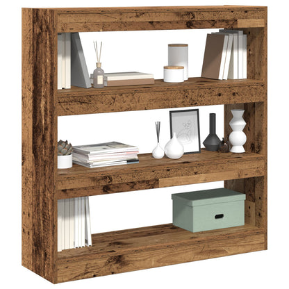 Boekenkast/Room Divider - Rustiek Hout - 100X30X103Cm - Geengineerd Hout