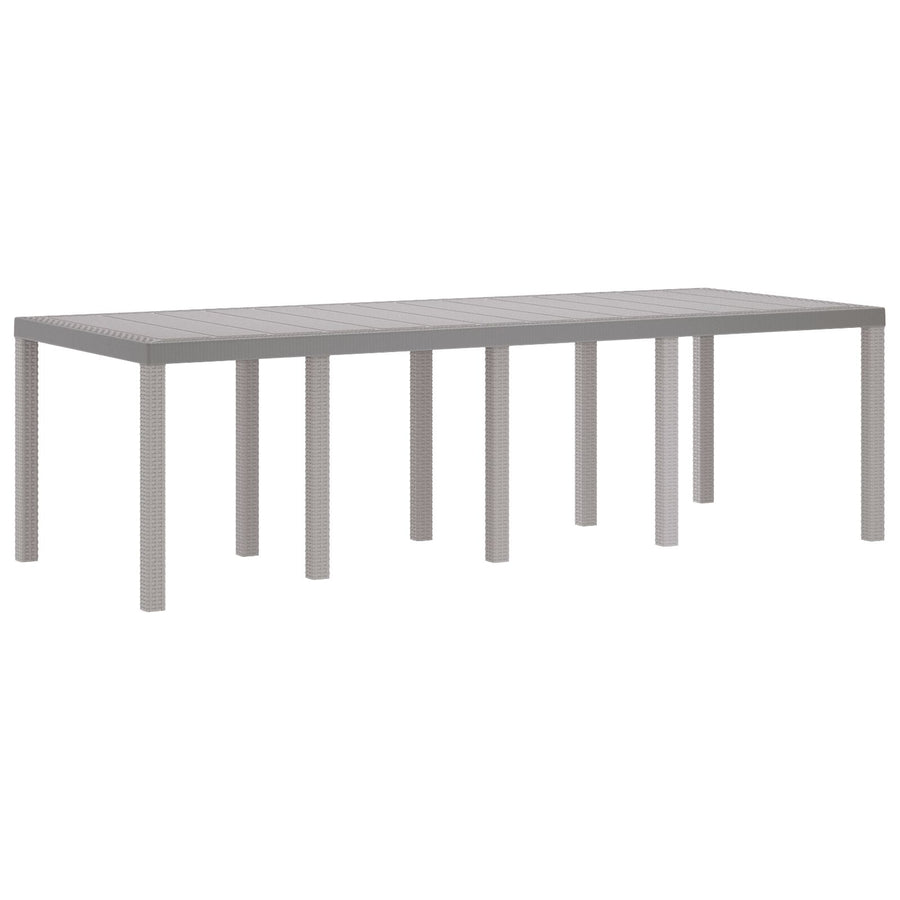 Tuin Tafel Metaal, Synthetische Materialen Groot Lichtgrijs 2.5 m