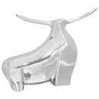 Stier sculptuur aluminium 37x44x17 cm zilver