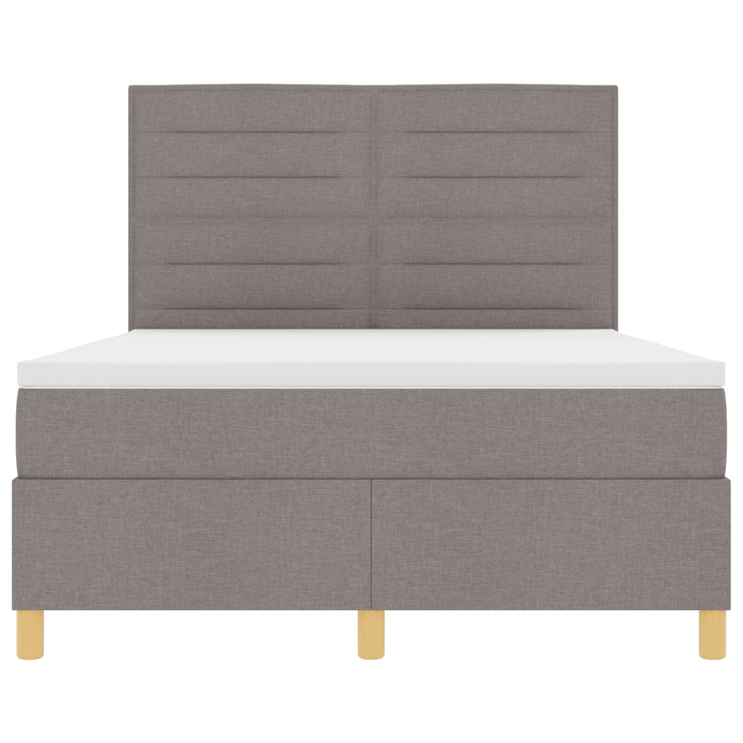 Boxspringbed Met Matras Taupe 140X200 Cm Stof Blauw