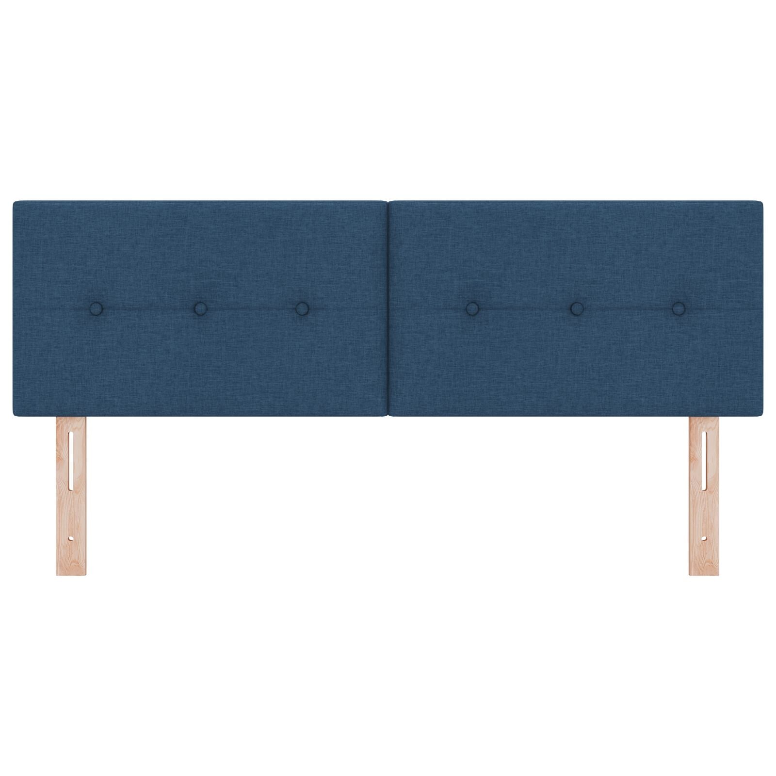 Hoofdbord Met Knopen Tufted Stof Blauw 160 cm Laag hoofdbord