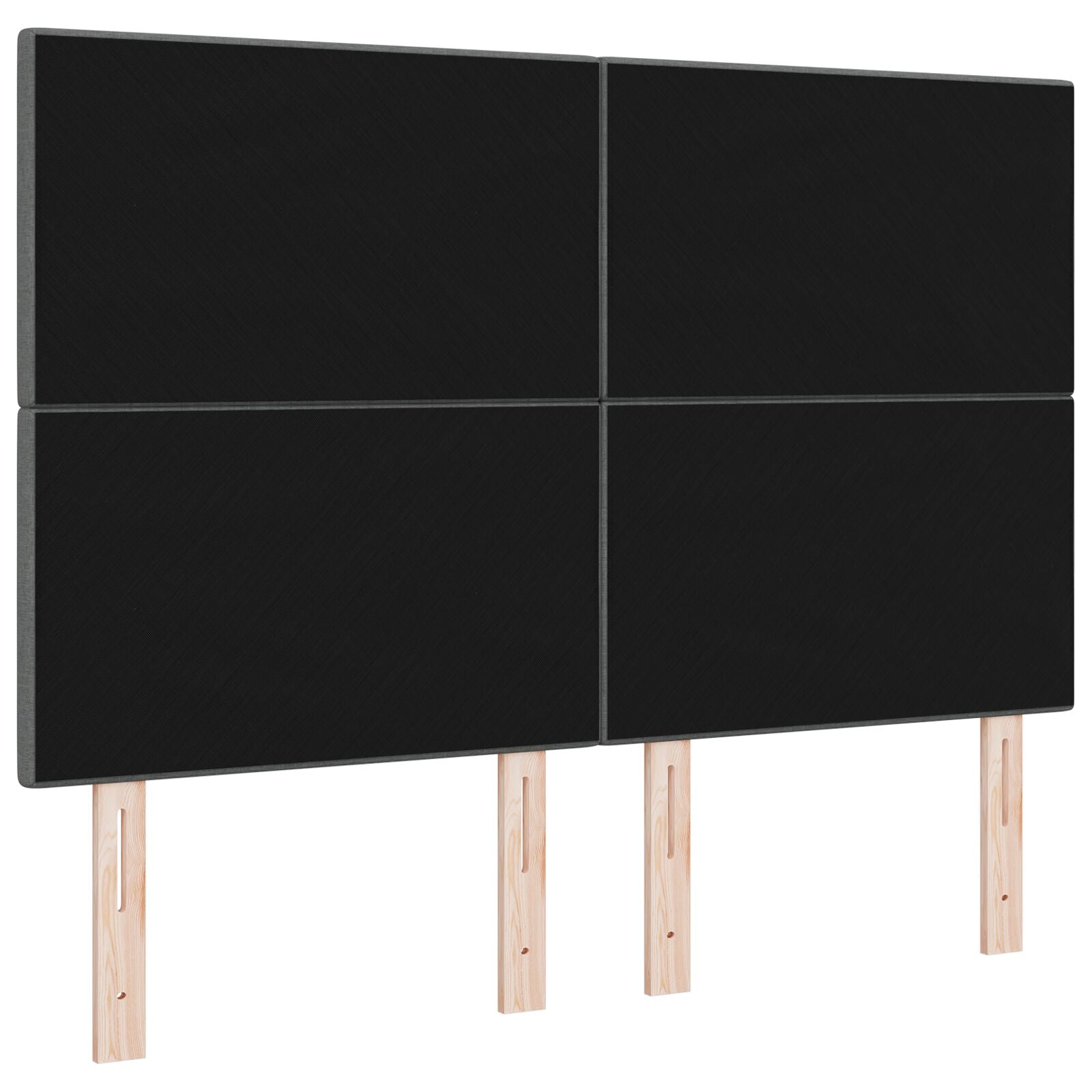 Hoofdbord Knopgeplooid Donkergrijs 140 Cm Stof