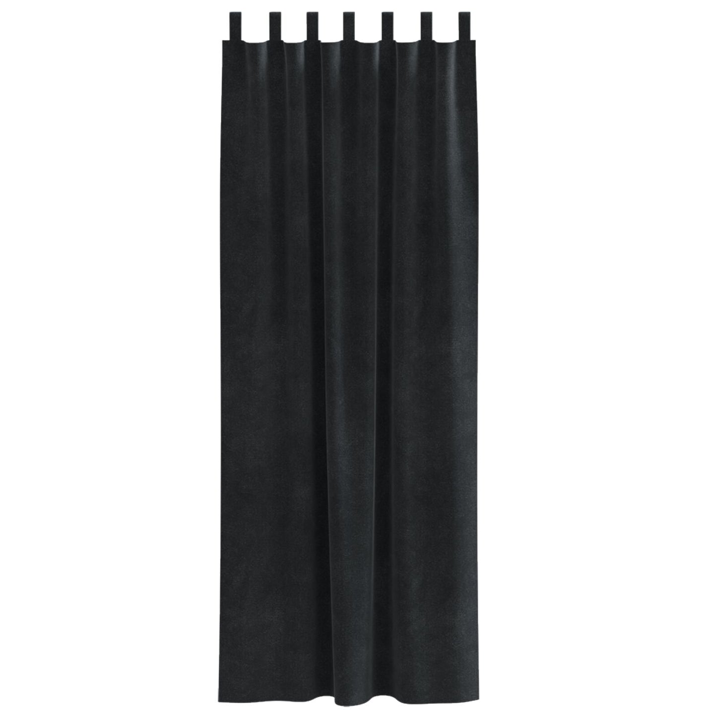 Blackout Gordijnen 2 Stuks Fluweel Zwart 140 x 260 cm met ophanglussen