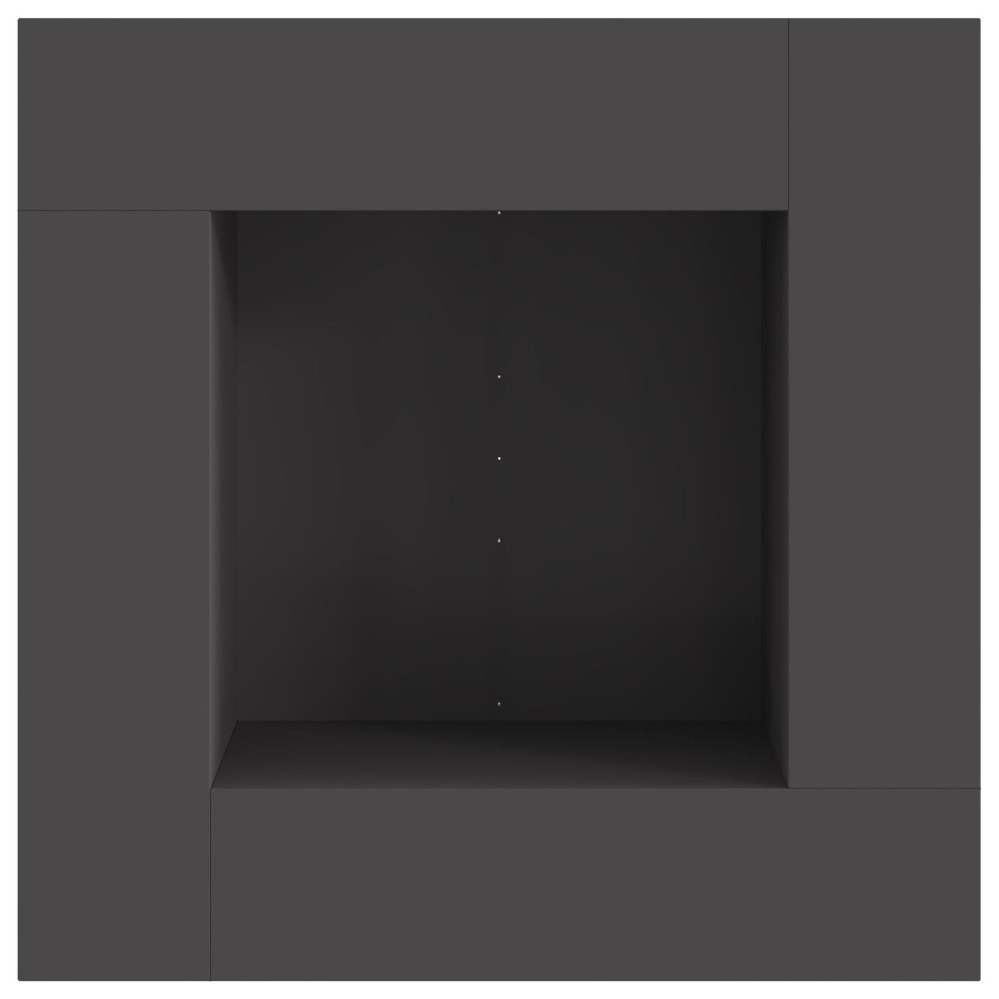Vuurkorf Vierkant Zwart Staal 80 x 80 x 40 cm Koudgewalst staal/Zwart