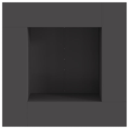 Vuurkorf Vierkant Zwart Staal 80 x 80 x 40 cm Koudgewalst staal/Zwart