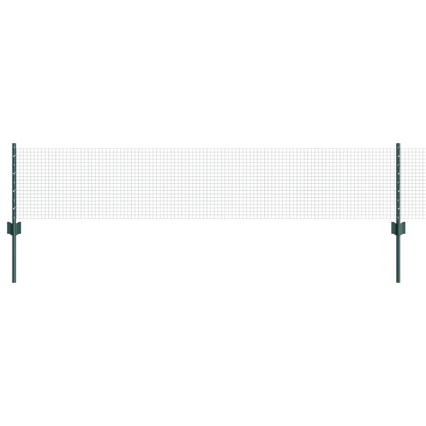 Gelaste Draad Fence Met 5 U-Palen Groen 0.4X10 M Staal