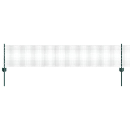 Gelaste Draad Fence Met 5 U-Palen Groen 0.4X10 M Staal