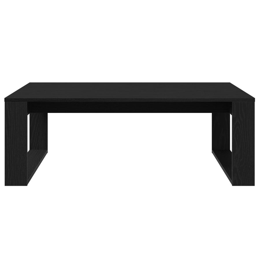 Salontafel Gelaagd Hout 100 x 100 x 35 cm Zwart Eiken