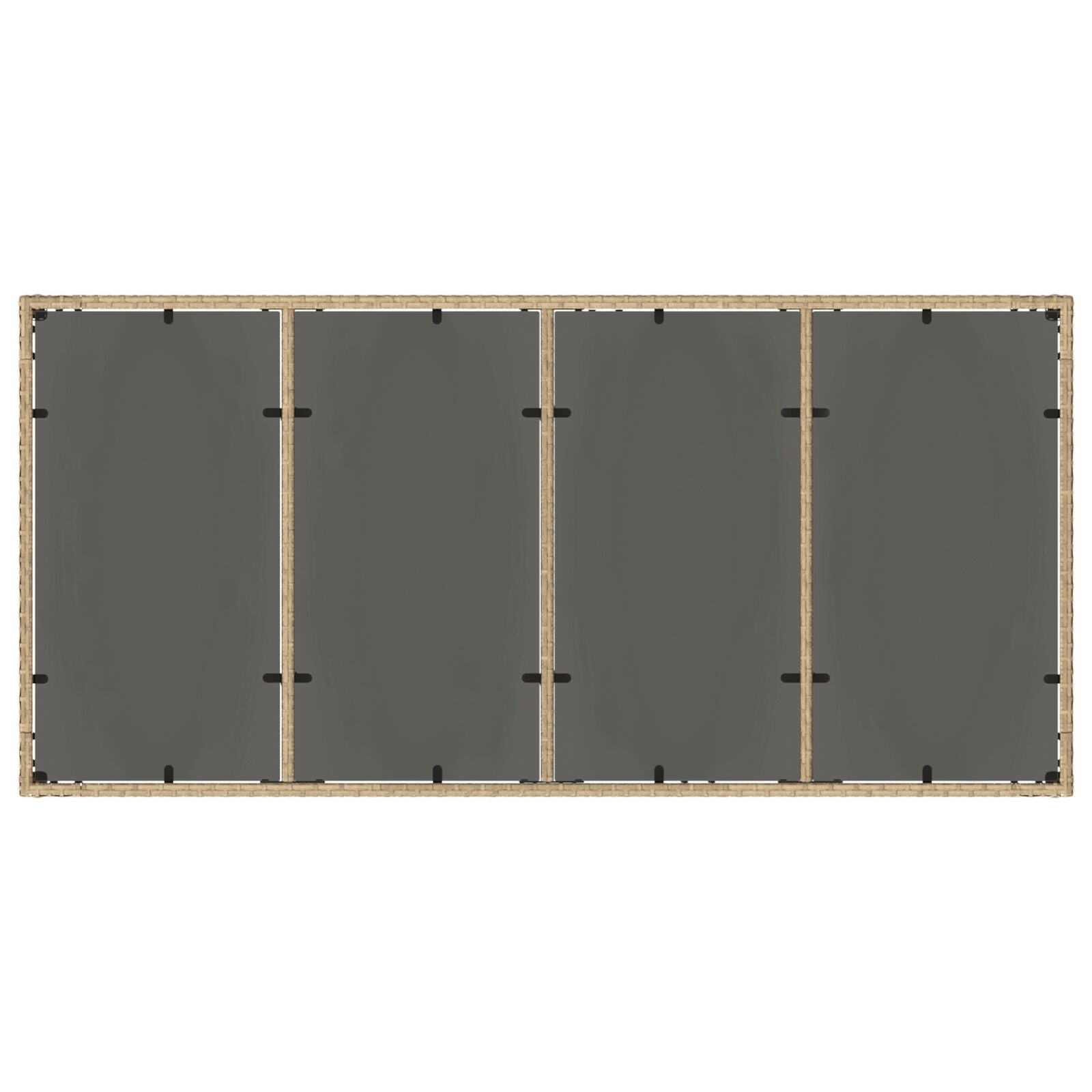 7-Delige Tuin Eetset Met Kussens Beige Poly Rattan