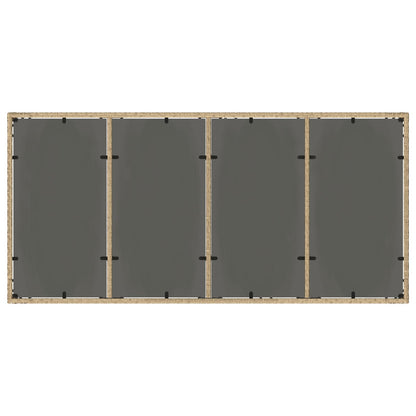 7-Delige Tuin Eetset Met Kussens Beige Poly Rattan
