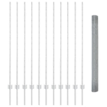 Gelaste Draadhek met 22 U Palen Zilver 1.4x25 m Staal