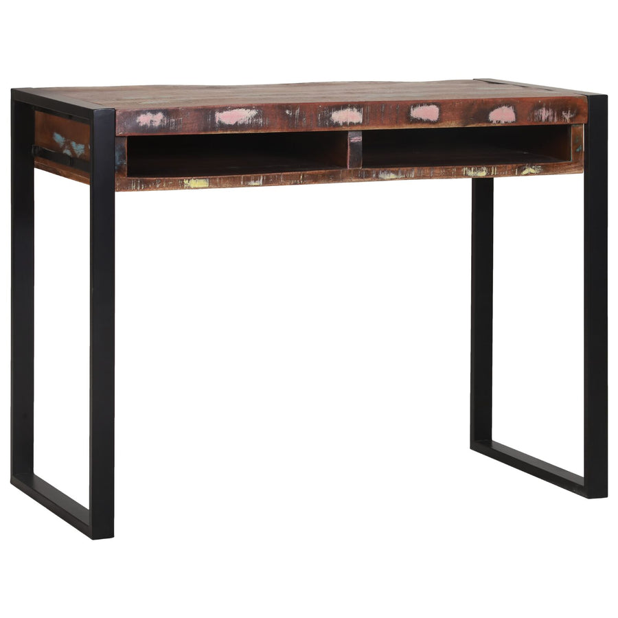 Kaptafel Met Spiegel Multicolor 100X50X75 Cm Massief Hout Gerecycled
