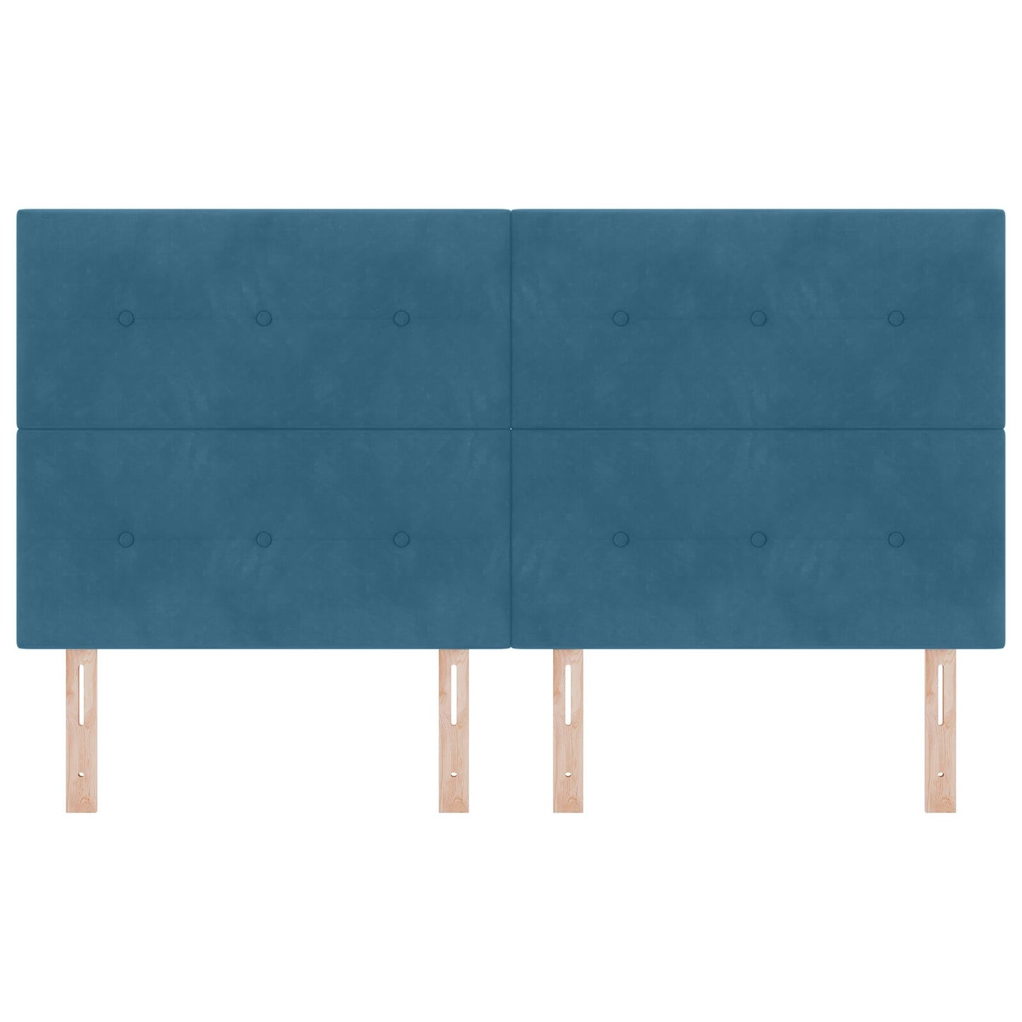 Hoofdbord Knop Tufted Fluweel Donkerblauw 180 cm Hoog hoofdbord