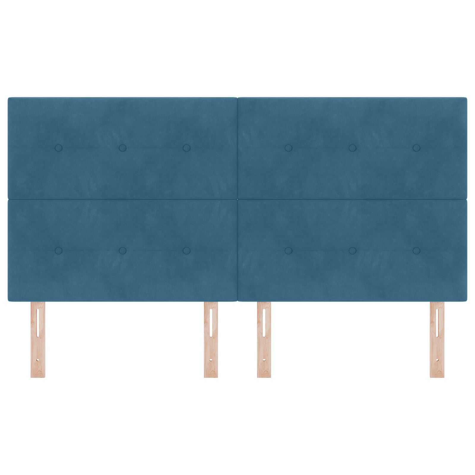 Hoofdbord Knop Tufted Fluweel Donkerblauw 180 cm Hoog hoofdbord