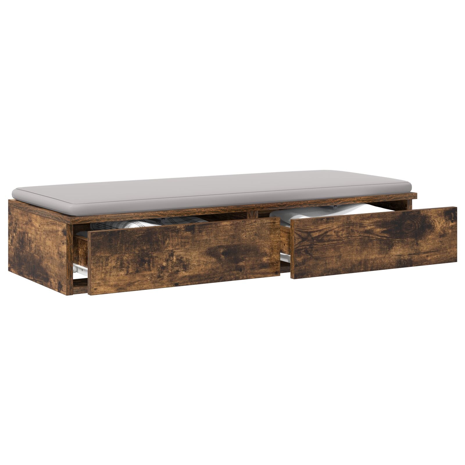 Bedlade Geengineerd Hout Gerookt eiken 75 x 36,5 x 16,5 cm
